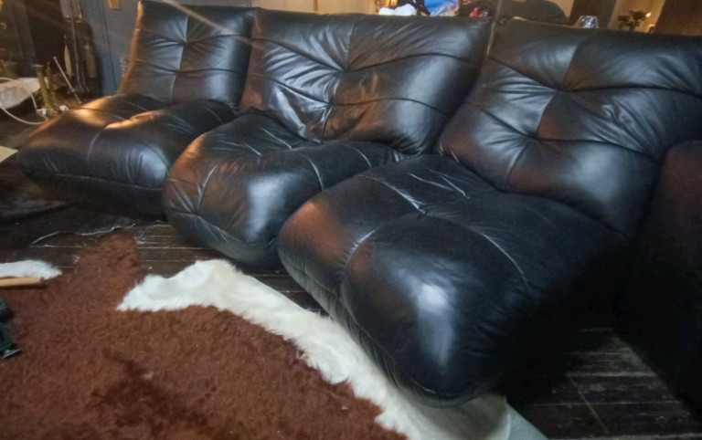 Sofa Leather Italian Modular Designer RARE! 