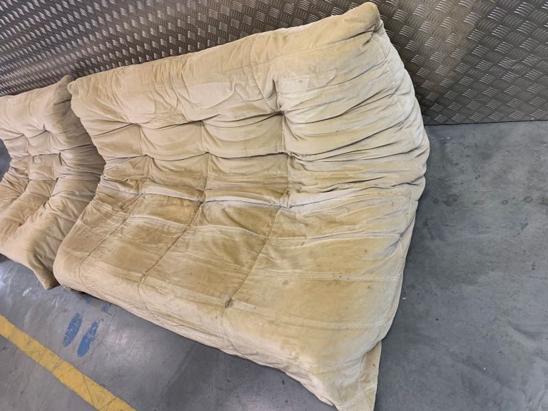 Ligne Roset Togo Vintage 2 Seater & 3 Seater Sofa for Restoration - project. 