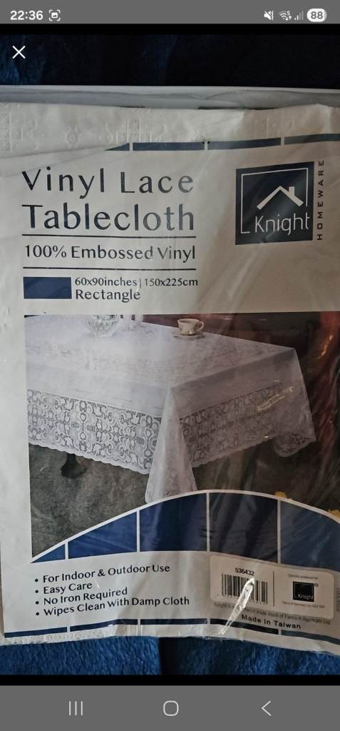 Vinyl Lace Tablecloth