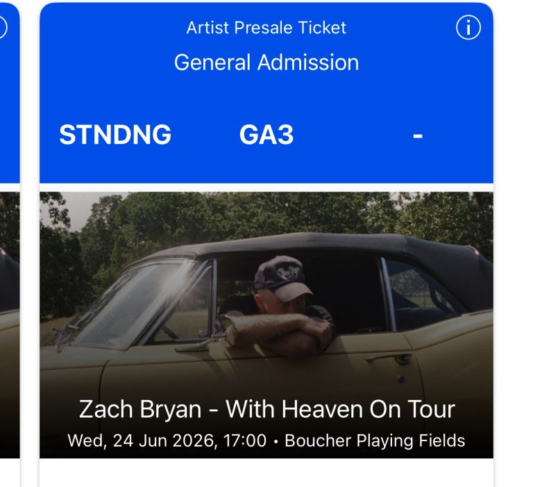 Zach Bryan Belfast - Wed 24.6.26