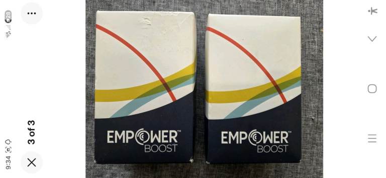 Empower boost hearing aids. Free to collect