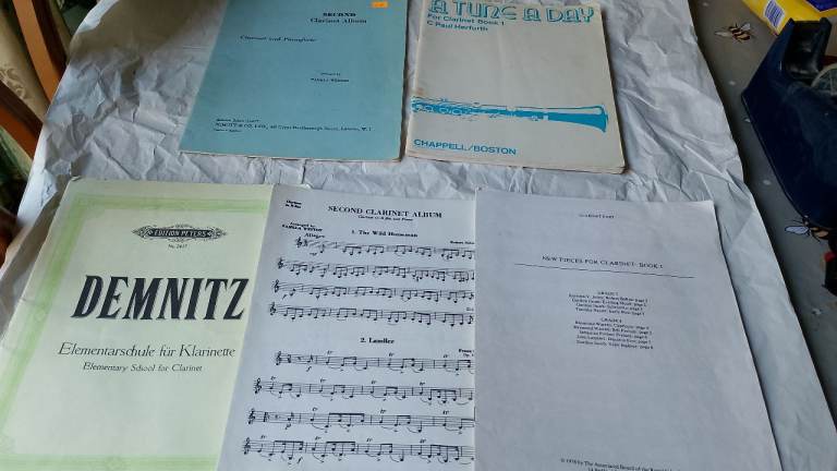 image for Selection of sheet music for clarinet