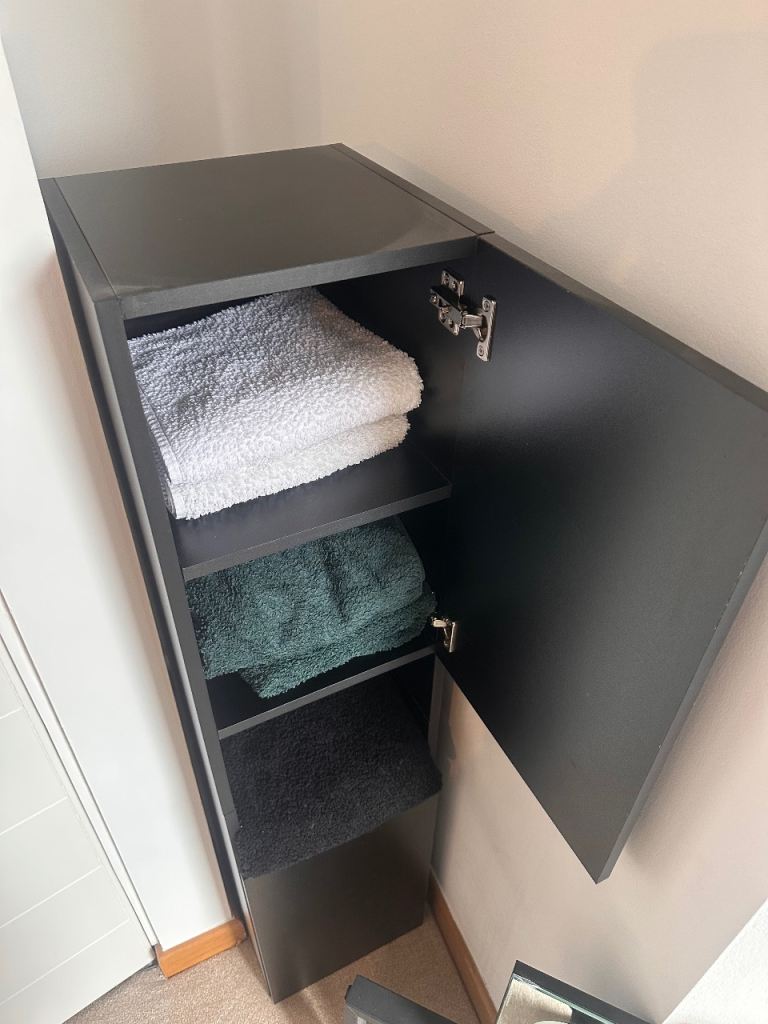 Black storage cabinet slim