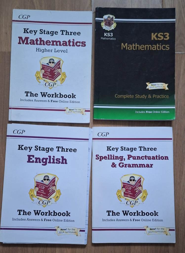 CGP KS3 Math & English for year 7, 8, and 9