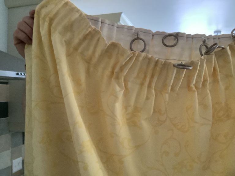 90 x. 90 pale yellow curtains 2 of these