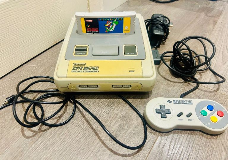 SNES Original console with super Mario world 