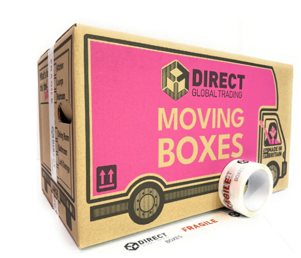 50 Moving Boxes & Packing Materials – Excellent Condition