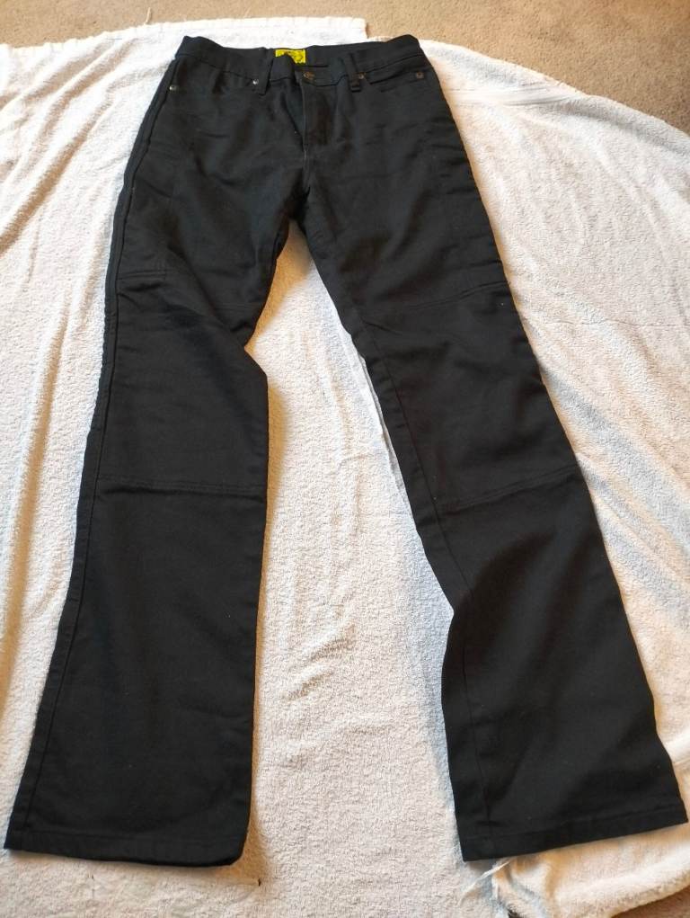 Draggin Ladies black motorcycle jeans size 10 30" W 32" Reg leg Kevlar