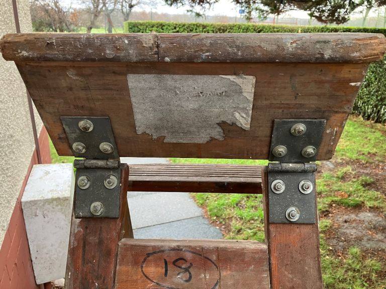 Vintage Bratts heavy duty wooden ladder