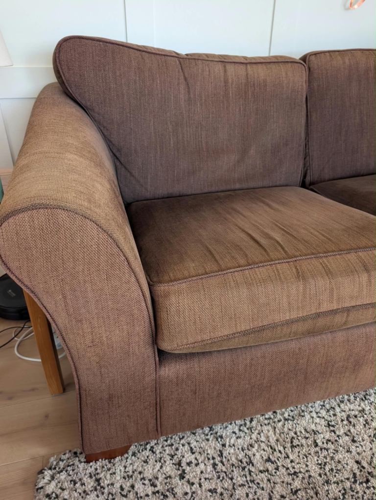 Brown Two-Seater Sofa - Good Condition, £80.00 for Sale