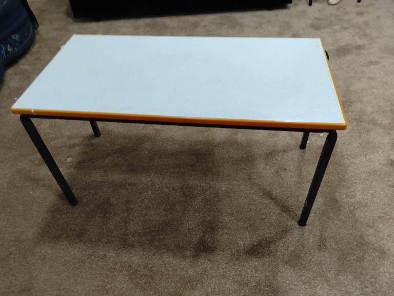 3 Sturdy Light Grey Top Table with Metal Legs – Good Condition Absolute Bargain Price! £3 EACH!