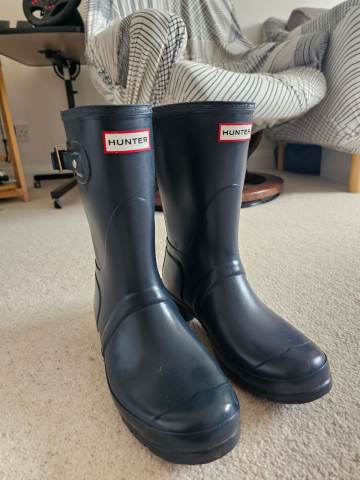 25㎝　HUNTER ORIGINAL TOUR SHORT NAVY UK6 Hunter Original Short Wellington Boots Navy UK 6 / EU 40, £30.00