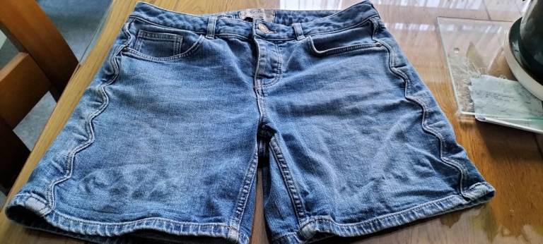 Fat Face Denim Shorts – Blue, Good Condition