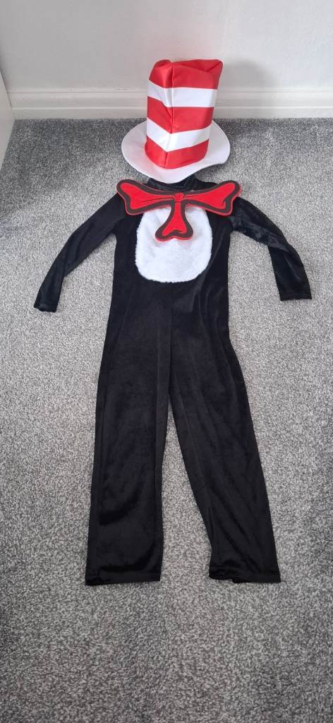 image for Kids cat in the hat costume age 7 to 8 years