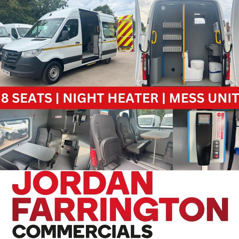 2021 71 reg MERCEDES BENZ SPRINTER 315 RWD EURO 6 WELFARE VAN CREW VAN MESS UNIT