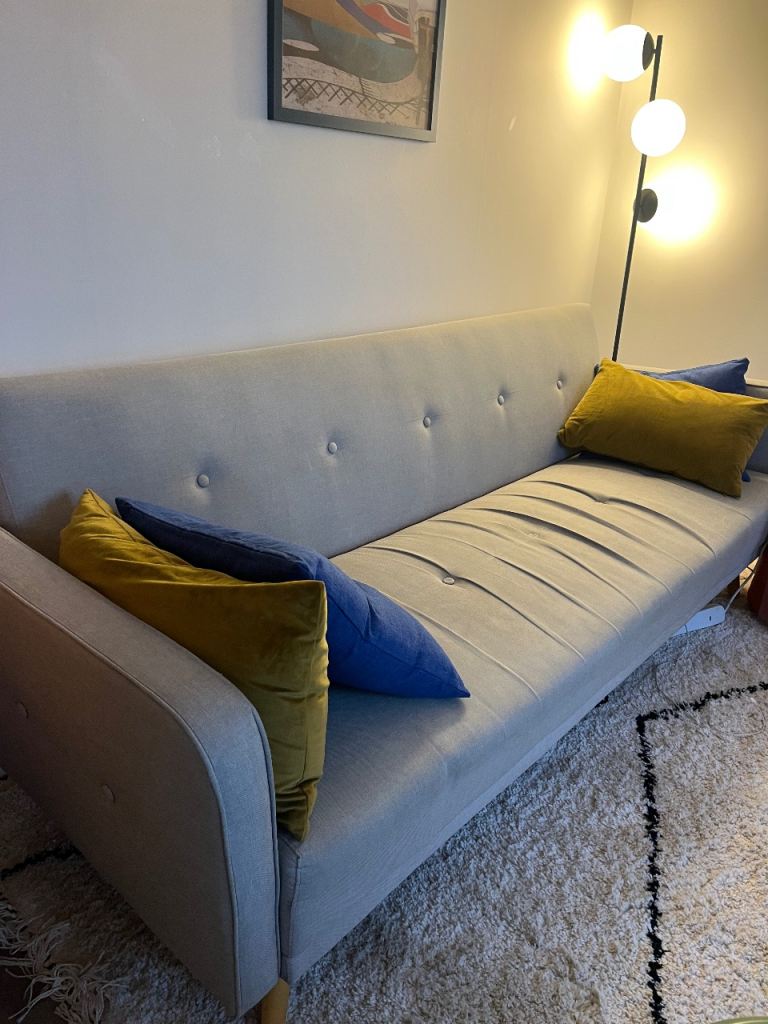 Grey sofa bed