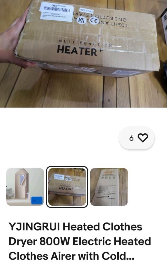 YJINGRUI Heated Clothes Dryer 800W Electric Heated Clothes Airer with Cold...