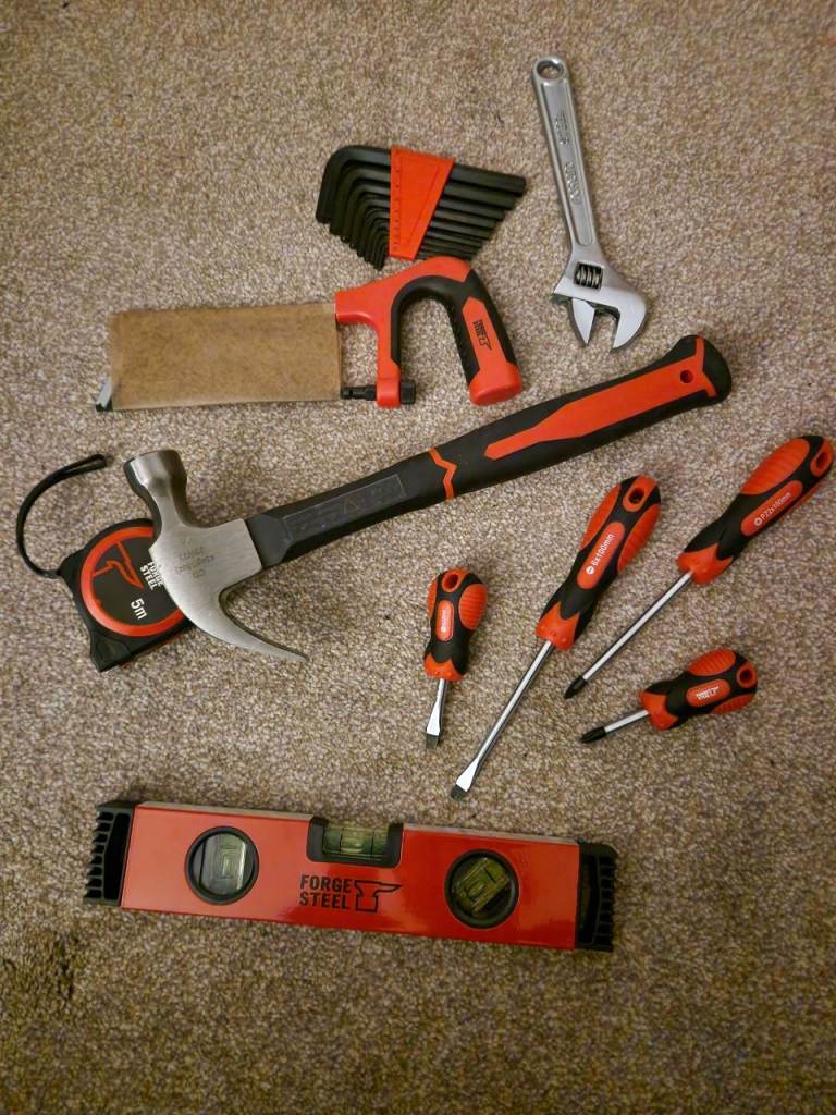 image for Job lot tools all new never used hammer saw tape measure spirit leveller screw driver wrench 🔧 