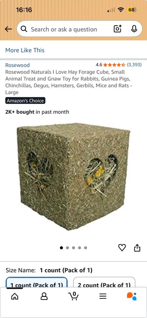 Rosewood large hay cubes