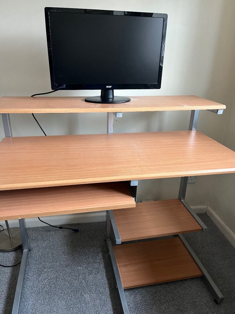 Computer desk and Acer Screen