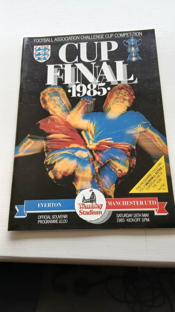 FA Cup Final 1985 ~ Footbal Programme Everton v Manchester City