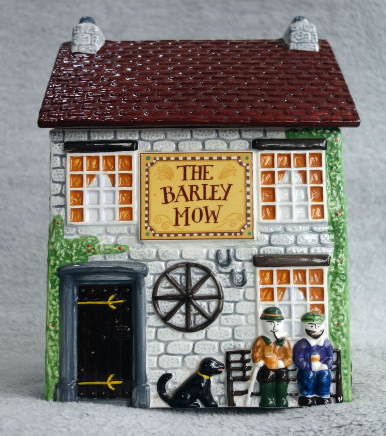 The Barley Mow Pub 10 inch Ceramic Lidded Cookie/Biscuit Jar by Marks & Spencer