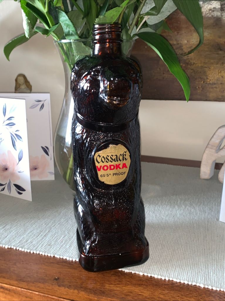 Cossack vodka bottle