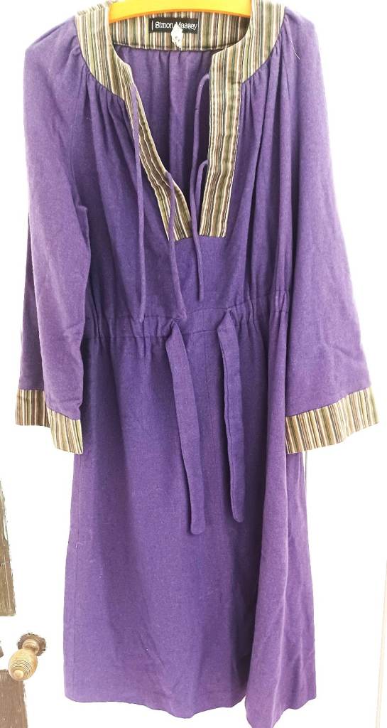 1960s Vintage Dress Labelled Size 16, 43” Long, Simon Massey