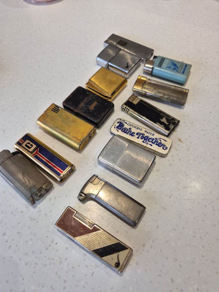 Job Lot of Vintage Lighters – Mixed Condition