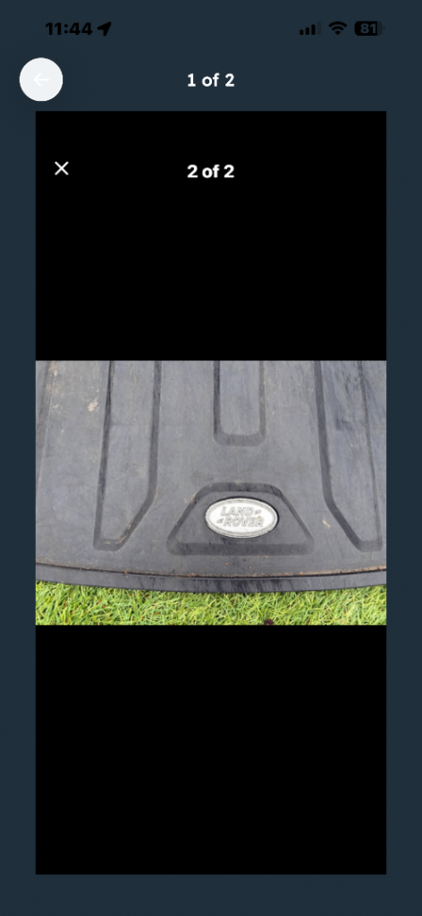 Landrover boot liner 