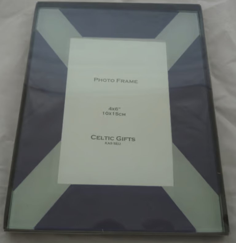 Scotland Saltire Crystal Glass Picture Frame (New & Sealed)