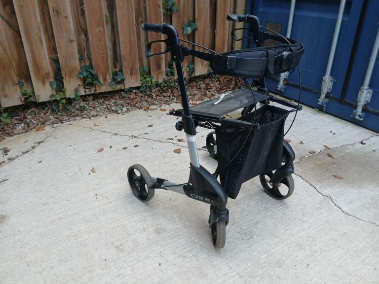 image for Topro Troja Rollator 4 Wheel Walker Mobility Aid inc Seat, Back Support & Bag