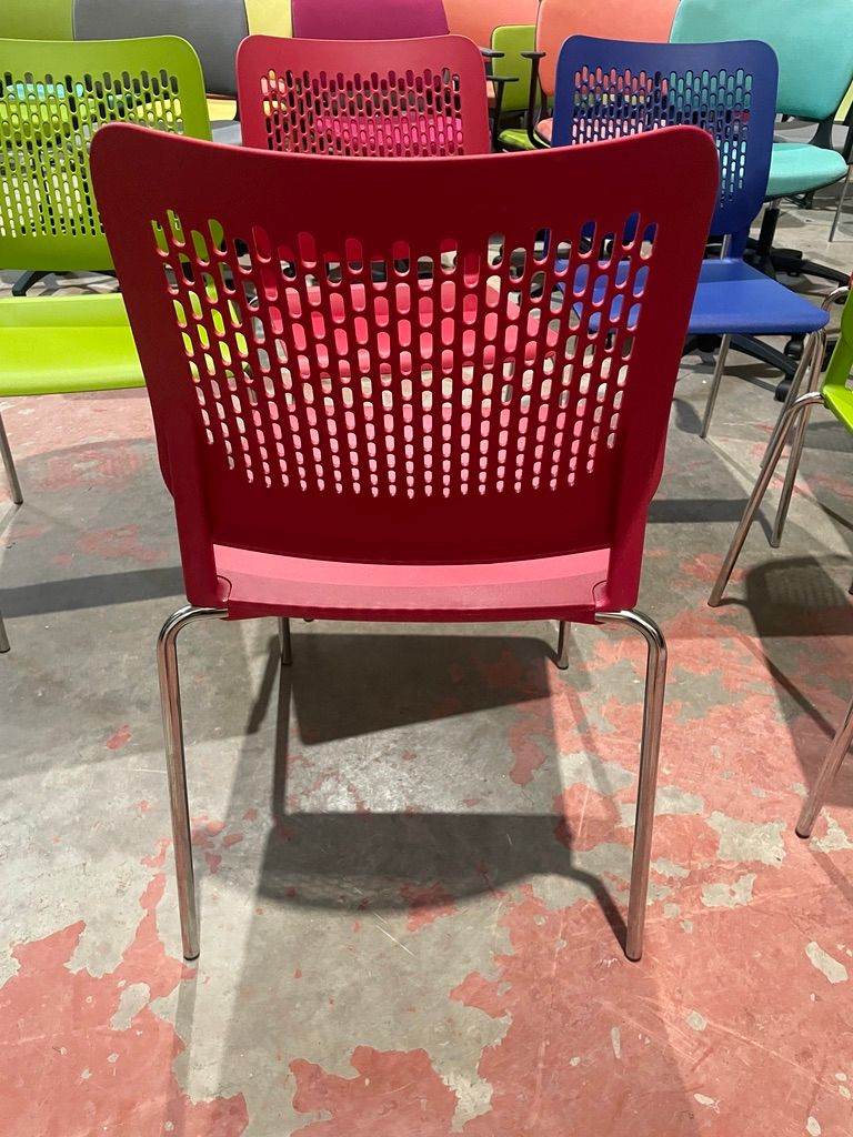 Set of 6 Cafe Bistro Canteen Stacking Chairs/Gresham Breakout Chairs