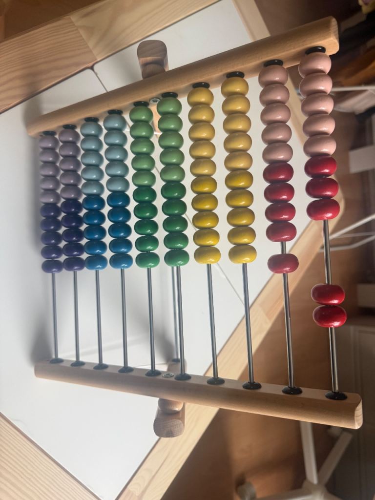 Wooden Abacus Counting Toy – Montessori Style