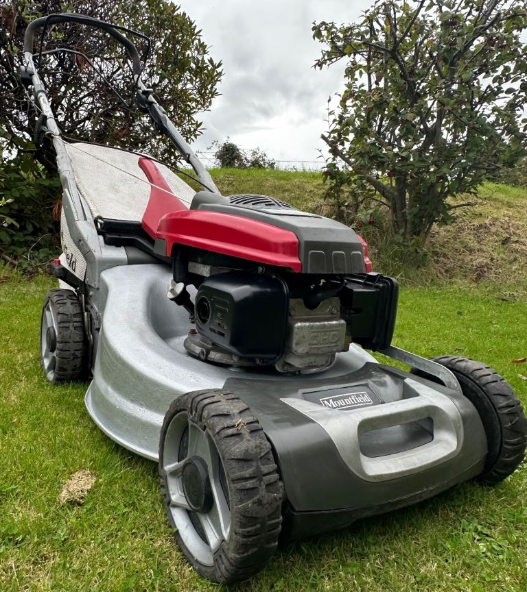 Honda 21”cut Selfdrive petrol lawnmower heavy duty 2in1 mower serviced sharpened VGC 