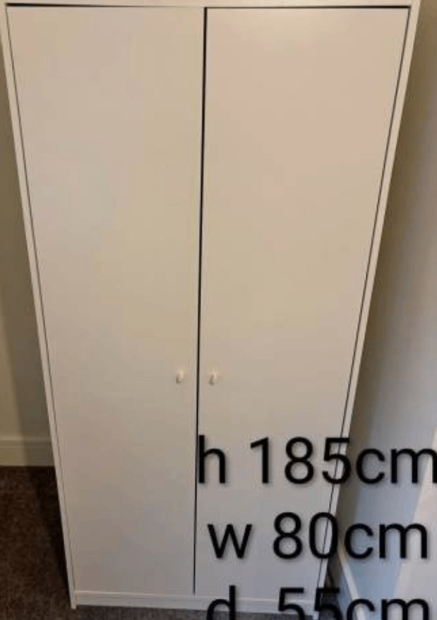 Stylish white wardrobe (can deliver)