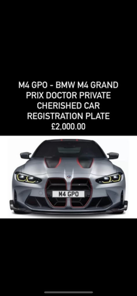 PRIVATE REGISTRATION PLATE NUMBERS