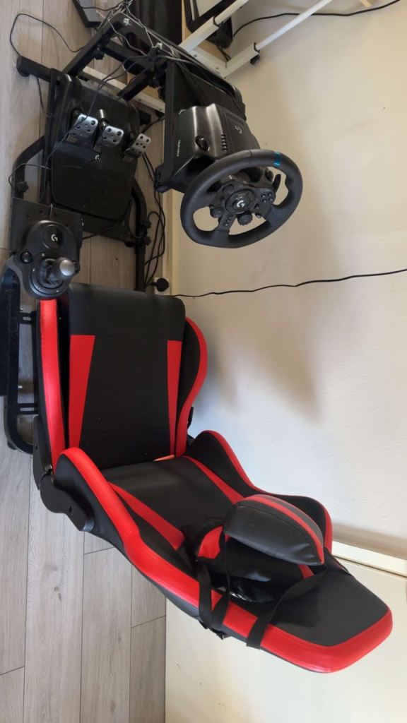 Steering wheel with gear box and racing seat MINT CONDITION NO BOX