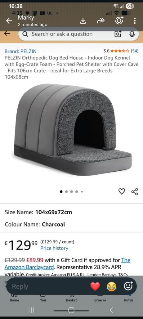 New orthopedic dog kennel bed