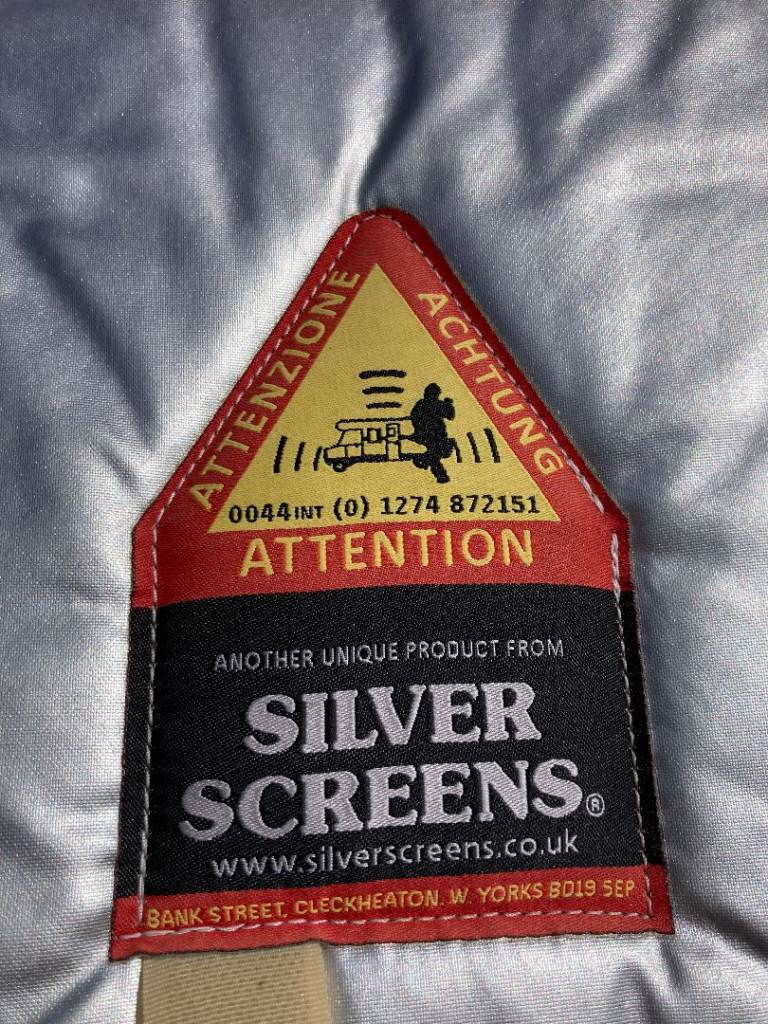 Genuine Motorhome Silver Screens Paragon Thermal Windscreen Cover for Fiat Ducato Peugeot Boxer