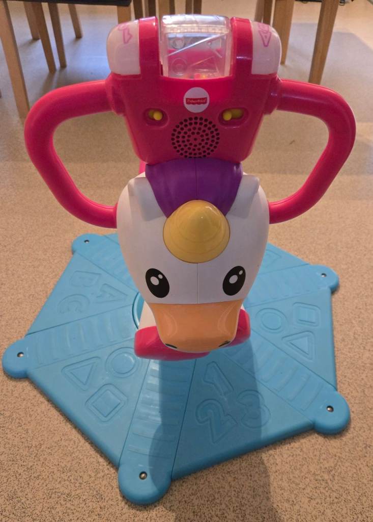 Fisher price Bounce and Spin Unicorn ride on baby bouncer