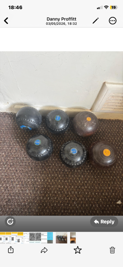 6 old bowling balls 
