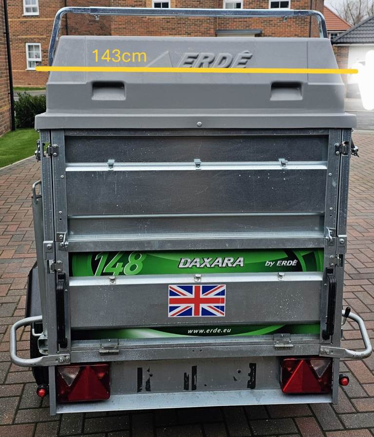 Daxara 148 Erde 143 Trailer Side Extensions ABS Hardtop Load Bars Security Locks