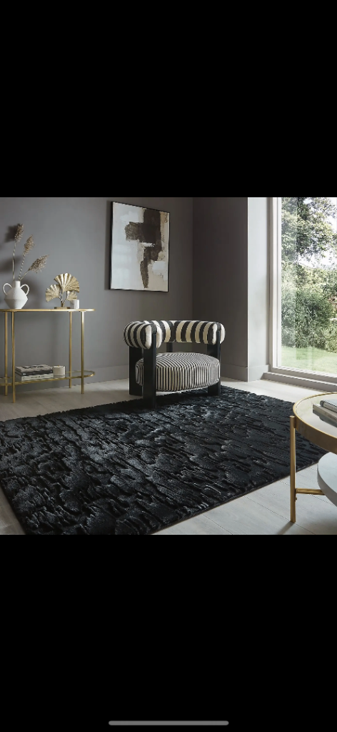Dunelm Adina faux fur rug 