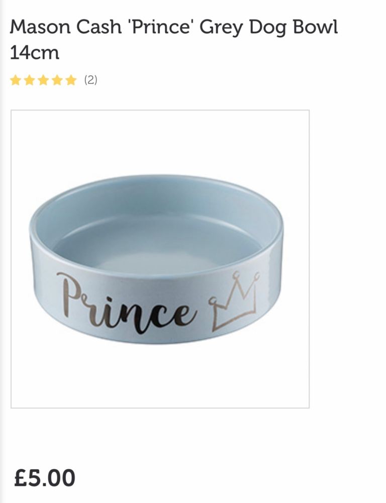 2 x dog food / water bowl £1 each