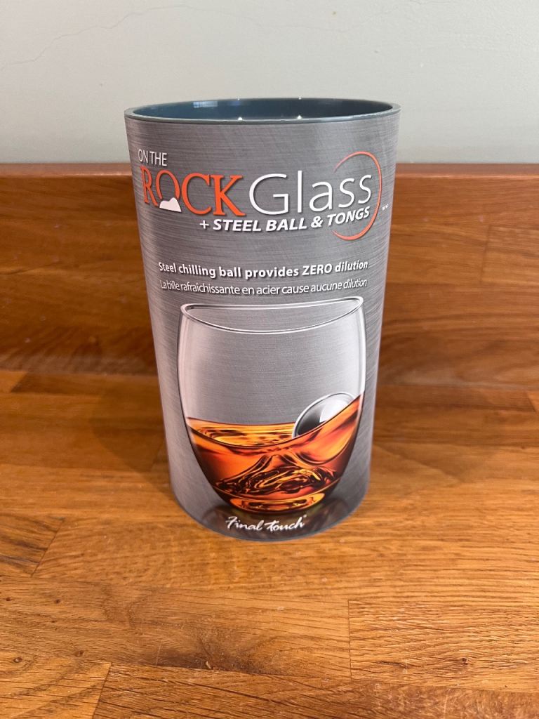 FATHERS DAY GIFT: Final Touch Set  - Whisky Tumbler, Stainless Steel Ball & Tongs BRAND NEW 