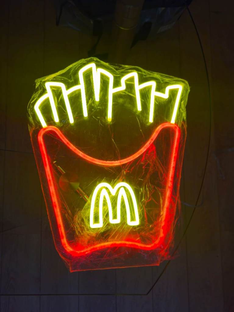 Mcdonalds neon sign (with stand)