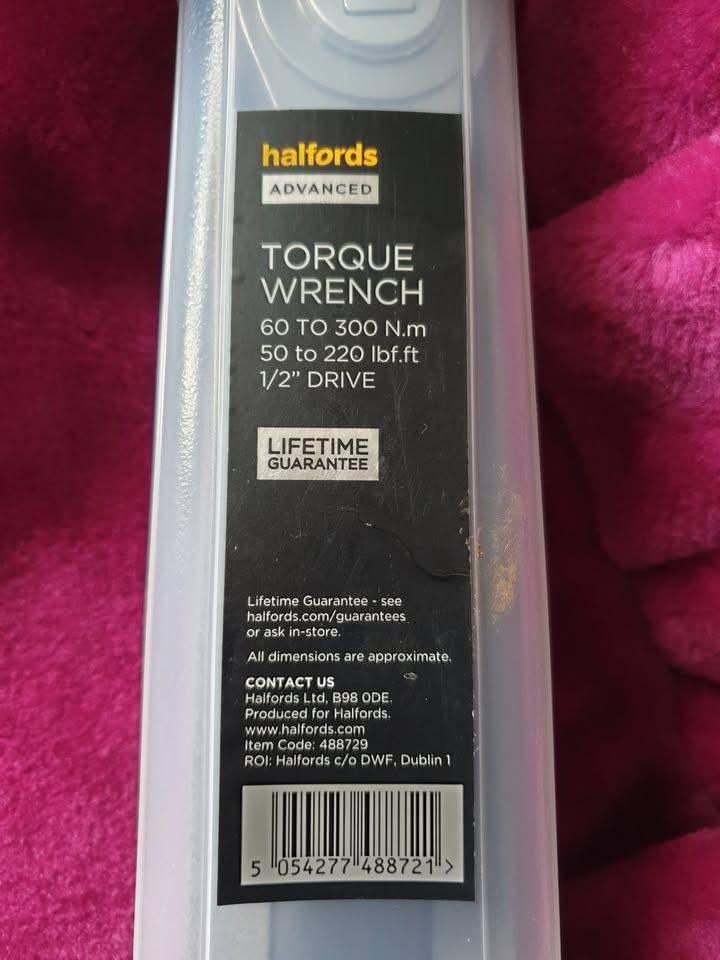 New Halfords Advanced Torque Wrench Model 300, 1/2 inch drive, 60 - 300Nm NorTorque Norbar