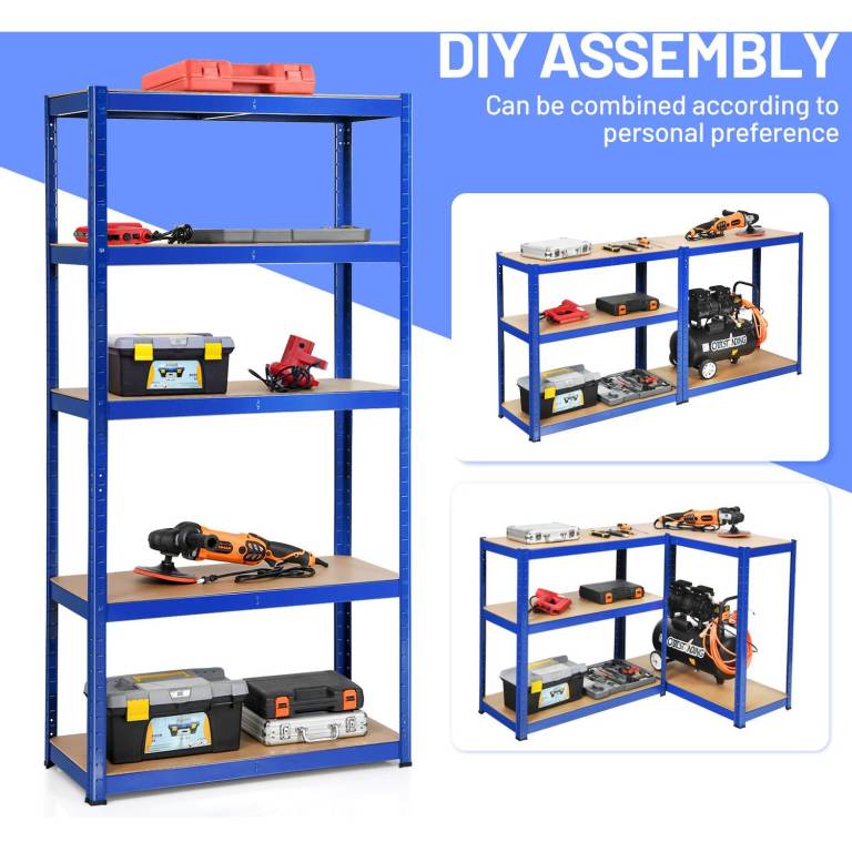 Brand New Sturdy Blue Garage Shelving Unit