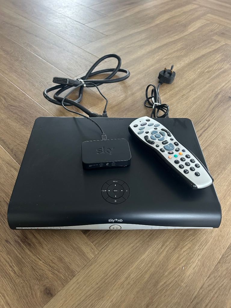 SOLD Sky+HD Box – Fully Working – Remote, Wi-Fi Connector & Cables Included